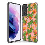 Mundaze - Case for Samsung Galaxy S24 Slim Shockproof Hard Shell Soft TPU Heavy Duty Protective Phone Cover - Green Leopard