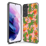 Mundaze - Case for Samsung Galaxy S22 Ultra Slim Shockproof Hard Shell Soft TPU Heavy Duty Protective Phone Cover - Green Leopard