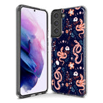 Mundaze - Case for Samsung Galaxy S24 Slim Shockproof Hard Shell Soft TPU Heavy Duty Protective Phone Cover - Snakes and Flowers