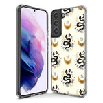 Mundaze - Case for Samsung Galaxy S22 Ultra Slim Shockproof Hard Shell Soft TPU Heavy Duty Protective Phone Cover - Snakes and Moon