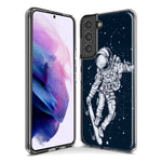 Mundaze - Case for Samsung Galaxy S22 Ultra Slim Shockproof Hard Shell Soft TPU Heavy Duty Protective Phone Cover - Skateboard Astronaut