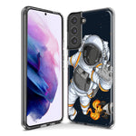 Mundaze - Case for Samsung Galaxy S23 Ultra Slim Shockproof Hard Shell Soft TPU Heavy Duty Protective Phone Cover - Rocket Space Astronaut