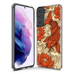 Mundaze - Case for Samsung Galaxy S23 Ultra Slim Shockproof Hard Shell Soft TPU Heavy Duty Protective Phone Cover - Japanese Koi Fish