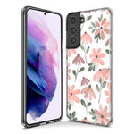 Mundaze - Case for Samsung Galaxy S22 Ultra Slim Shockproof Hard Shell Soft TPU Heavy Duty Protective Phone Cover - Cute Pink Flowers