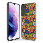 Mundaze - Case for Samsung Galaxy S22 Ultra Slim Shockproof Hard Shell Soft TPU Heavy Duty Protective Phone Cover - Groovy Cute Floral