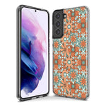 Mundaze - Case for Samsung Galaxy S22 Ultra Slim Shockproof Hard Shell Soft TPU Heavy Duty Protective Phone Cover - Groovy Vintage Flowers