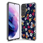Mundaze - Case for Samsung Galaxy S22 Ultra Slim Shockproof Hard Shell Soft TPU Heavy Duty Protective Phone Cover - Cute Colorful Flowers