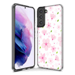 Mundaze - Case for Samsung Galaxy S24 Plus Slim Shockproof Hard Shell Soft TPU Heavy Duty Protective Phone Cover - Cute Pink Cherry Blossom