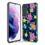 Mundaze - Case for Samsung Galaxy S22 Ultra Slim Shockproof Hard Shell Soft TPU Heavy Duty Protective Phone Cover - Vintage Blossom Flowers