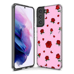 Mundaze - Case for Samsung Galaxy S24 Plus Slim Shockproof Hard Shell Soft TPU Heavy Duty Protective Phone Cover - Cute Red Roses