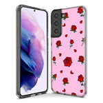 Mundaze - Case for Samsung Galaxy S22 Ultra Slim Shockproof Hard Shell Soft TPU Heavy Duty Protective Phone Cover - Cute Red Roses