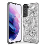 Mundaze - Case for Samsung Galaxy S23 Ultra Slim Shockproof Hard Shell Soft TPU Heavy Duty Protective Phone Cover - Abstract Line Art Pattern