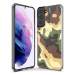 Mundaze - Case for Samsung Galaxy S22 Ultra Slim Shockproof Hard Shell Soft TPU Heavy Duty Protective Phone Cover - Green Yellow Camo