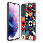 Mundaze - Case for Samsung Galaxy S22 Ultra Slim Shockproof Hard Shell Soft TPU Heavy Duty Protective Phone Cover - Vintage Geometric Patterns