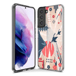 Mundaze - Case for Samsung Galaxy S22 Ultra Slim Shockproof Hard Shell Soft TPU Heavy Duty Protective Phone Cover - Vintage Japanese Fuji