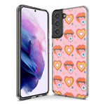 Mundaze - Case for Samsung Galaxy S23 Plus Slim Shockproof Hard Shell Soft TPU Heavy Duty Protective Phone Cover - Retro Groovy Hearts
