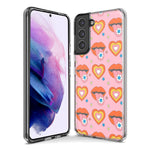 Mundaze - Case for Samsung Galaxy S23 Slim Shockproof Hard Shell Soft TPU Heavy Duty Protective Phone Cover - Retro Groovy Hearts