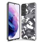 Mundaze - Case for Samsung Galaxy S22 Ultra Slim Shockproof Hard Shell Soft TPU Heavy Duty Protective Phone Cover - Black Grey Camo