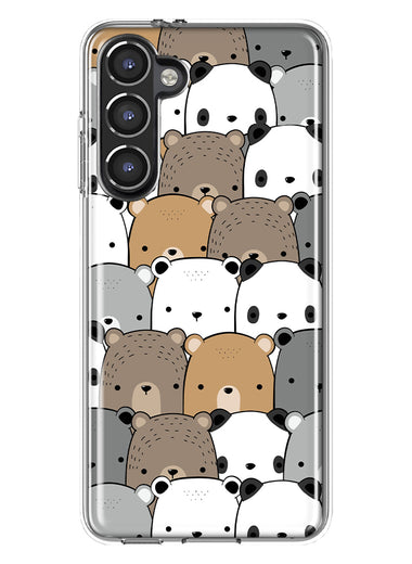 Mundaze - Case for Samsung Galaxy S23 Plus Slim Shockproof Hard Shell Soft TPU Heavy Duty Protective Phone Cover - Cute Bears