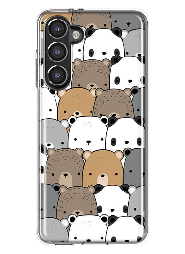 Mundaze - Case for Samsung Galaxy S23 Slim Shockproof Hard Shell Soft TPU Heavy Duty Protective Phone Cover - Cute Bears