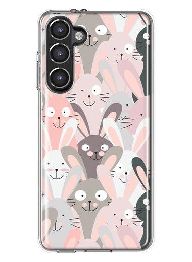 Mundaze - Case for Samsung Galaxy S23 Plus Slim Shockproof Hard Shell Soft TPU Heavy Duty Protective Phone Cover - Cute Silly Rabbits Bunnies