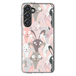 Mundaze - Case for Samsung Galaxy S23 Plus Slim Shockproof Hard Shell Soft TPU Heavy Duty Protective Phone Cover - Cute Silly Rabbits Bunnies