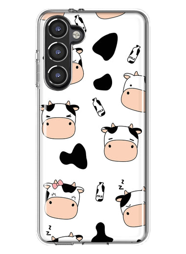 Mundaze - Case for Samsung Galaxy S23 Plus Slim Shockproof Hard Shell Soft TPU Heavy Duty Protective Phone Cover - Sleepy Cows and Milk