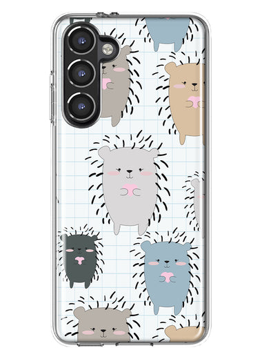 Mundaze - Case for Samsung Galaxy S23 Plus Slim Shockproof Hard Shell Soft TPU Heavy Duty Protective Phone Cover - Cute Hedgehogs