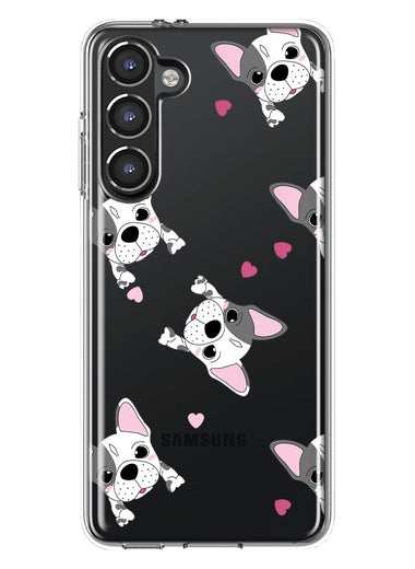 Mundaze - Case for Samsung Galaxy S23 Slim Shockproof Hard Shell Soft TPU Heavy Duty Protective Phone Cover - Cute Frenchie Bulldog Puppies