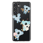 Mundaze - Case for Samsung Galaxy S23 Slim Shockproof Hard Shell Soft TPU Heavy Duty Protective Phone Cover - Cute Blue Koala Friends Icecream