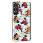 Mundaze - Case for Samsung Galaxy S23 Plus Slim Shockproof Hard Shell Soft TPU Heavy Duty Protective Phone Cover - Red Orange Koi Fish Wallpaper