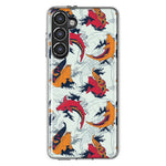 Mundaze - Case for Samsung Galaxy S23 Slim Shockproof Hard Shell Soft TPU Heavy Duty Protective Phone Cover - Red Orange Koi Fish Wallpaper