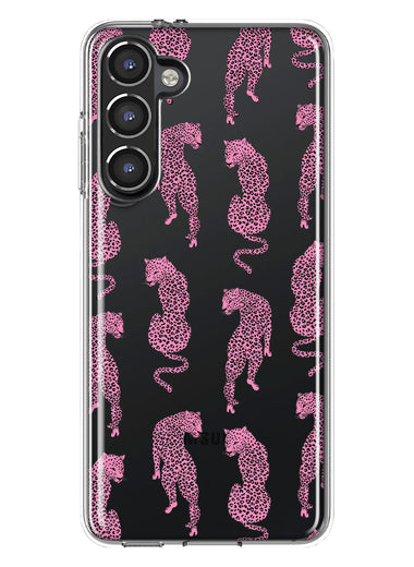 Mundaze - Case for Samsung Galaxy S23 Plus Slim Shockproof Hard Shell Soft TPU Heavy Duty Protective Phone Cover - Pink Leopard