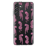 Mundaze - Case for Samsung Galaxy S23 Plus Slim Shockproof Hard Shell Soft TPU Heavy Duty Protective Phone Cover - Pink Leopard