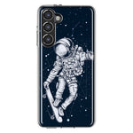 Mundaze - Case for Samsung Galaxy S23 Slim Shockproof Hard Shell Soft TPU Heavy Duty Protective Phone Cover - Skateboard Astronaut