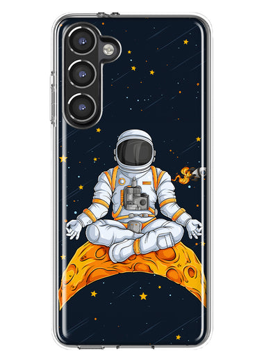 Mundaze - Case for Samsung Galaxy S23 Plus Slim Shockproof Hard Shell Soft TPU Heavy Duty Protective Phone Cover - Yoga Astronaut