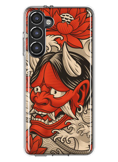 Mundaze - Case for Samsung Galaxy S23 Plus Slim Shockproof Hard Shell Soft TPU Heavy Duty Protective Phone Cover - Japanese Oni and Koi