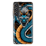 Mundaze - Case for Samsung Galaxy S23 Plus Slim Shockproof Hard Shell Soft TPU Heavy Duty Protective Phone Cover - Blue Dragon