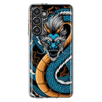 Mundaze - Case for Samsung Galaxy S23 Slim Shockproof Hard Shell Soft TPU Heavy Duty Protective Phone Cover - Blue Dragon