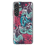 Mundaze - Case for Samsung Galaxy S23 Slim Shockproof Hard Shell Soft TPU Heavy Duty Protective Phone Cover - Japanese Snake Tattoo