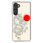 Mundaze - Case for Samsung Galaxy S23 Plus Slim Shockproof Hard Shell Soft TPU Heavy Duty Protective Phone Cover - Japanese Dragon Wave