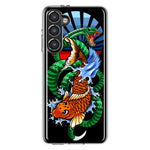 Mundaze - Case for Samsung Galaxy S23 Plus Slim Shockproof Hard Shell Soft TPU Heavy Duty Protective Phone Cover - Dragon Koi Fish