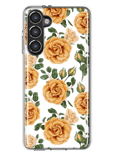 Mundaze - Case for Samsung Galaxy S23 Plus Slim Shockproof Hard Shell Soft TPU Heavy Duty Protective Phone Cover - Roses Flowers