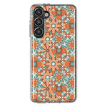 Mundaze - Case for Samsung Galaxy S23 Plus Slim Shockproof Hard Shell Soft TPU Heavy Duty Protective Phone Cover - Groovy Vintage Flowers