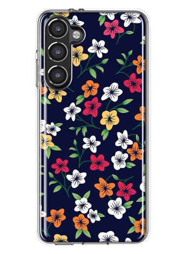 Mundaze - Case for Samsung Galaxy S23 Slim Shockproof Hard Shell Soft TPU Heavy Duty Protective Phone Cover - Cute Colorful Flowers