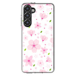 Mundaze - Case for Samsung Galaxy S23 Slim Shockproof Hard Shell Soft TPU Heavy Duty Protective Phone Cover - Cute Pink Cherry Blossom