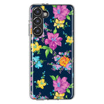 Mundaze - Case for Samsung Galaxy S23 Slim Shockproof Hard Shell Soft TPU Heavy Duty Protective Phone Cover - Vintage Blossom Flowers