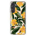 Mundaze - Case for Samsung Galaxy S23 Slim Shockproof Hard Shell Soft TPU Heavy Duty Protective Phone Cover - Vintage Tropical Flowers