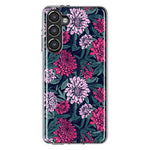 Mundaze - Case for Samsung Galaxy S23 Slim Shockproof Hard Shell Soft TPU Heavy Duty Protective Phone Cover - Vintage Pink Flowers and Leaves