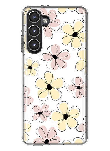 Mundaze - Case for Samsung Galaxy S23 Plus Slim Shockproof Hard Shell Soft TPU Heavy Duty Protective Phone Cover - Summer Vibe Daisy Flowers